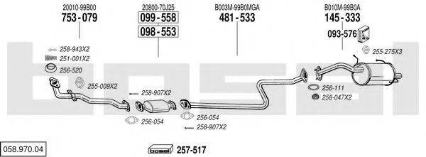 BOSAL 05897004 Система випуску ОГ