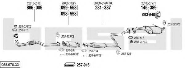 BOSAL 05897033 Система випуску ОГ