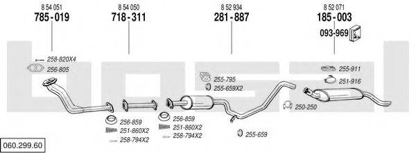 BOSAL 06029960 Система випуску ОГ