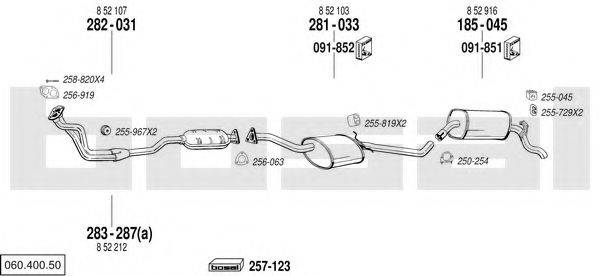 BOSAL 06040050 Система випуску ОГ