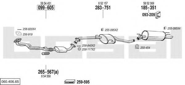 BOSAL 06040665 Система випуску ОГ