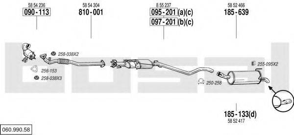 BOSAL 06099058 Система випуску ОГ