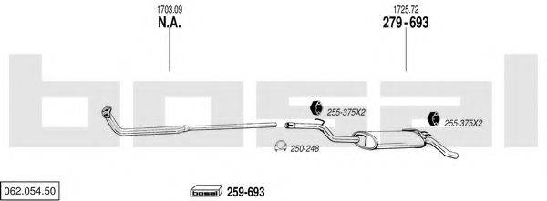 BOSAL 06205450 Система випуску ОГ