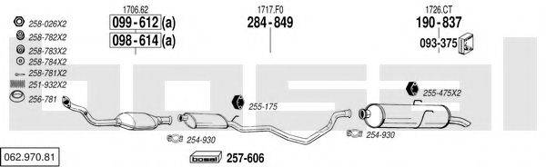 BOSAL 06297081 Система випуску ОГ