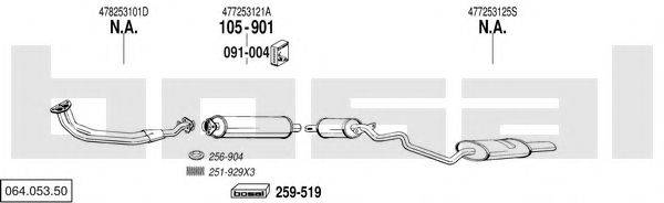 BOSAL 06405350 Система випуску ОГ