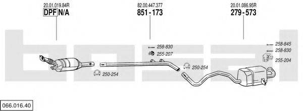 BOSAL 06601640 Система випуску ОГ