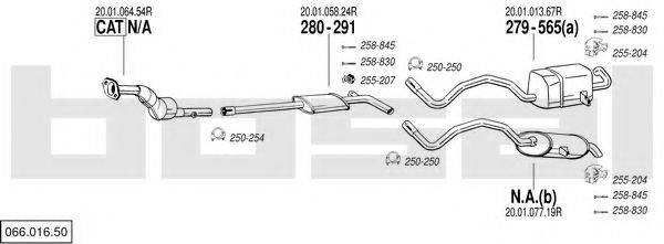 BOSAL 06601650 Система випуску ОГ