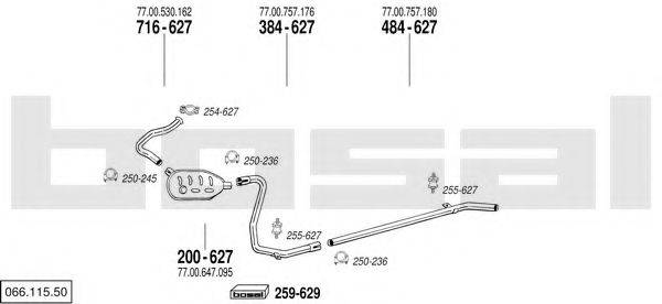 BOSAL 06611550 Система випуску ОГ
