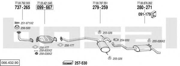 BOSAL 06643290 Система випуску ОГ