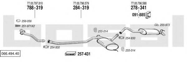 BOSAL 06649440 Система випуску ОГ