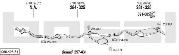 BOSAL 06649651 Система випуску ОГ