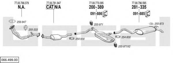 BOSAL 06649900 Система випуску ОГ