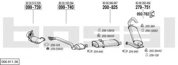 BOSAL 06691136 Система випуску ОГ