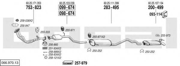 BOSAL 06697013 Система випуску ОГ