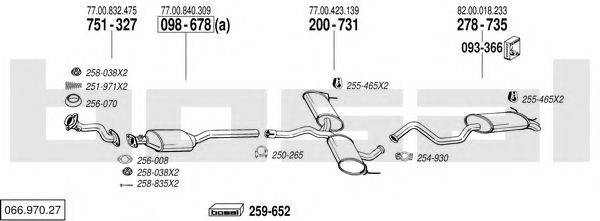 BOSAL 06697027 Система випуску ОГ