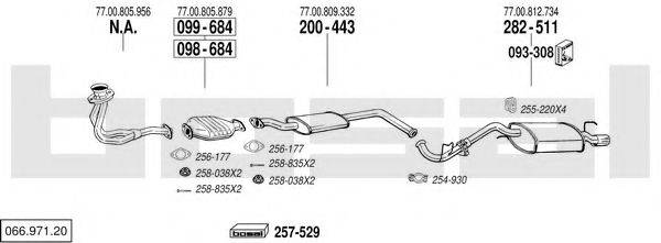 BOSAL 06697120 Система випуску ОГ