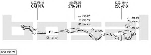 BOSAL 06699171 Система випуску ОГ