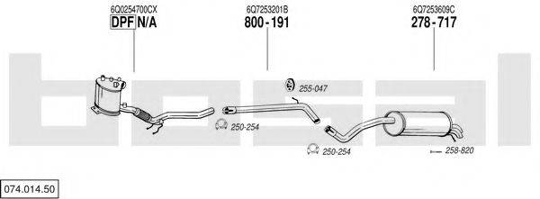 BOSAL 07401450 Система випуску ОГ