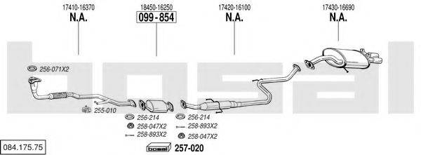 BOSAL 08417575 Система випуску ОГ