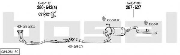 BOSAL 08428150 Система випуску ОГ