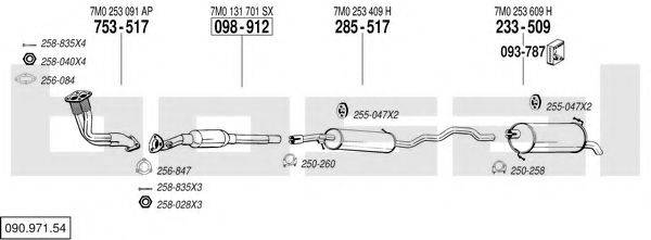 BOSAL 09097154 Система випуску ОГ