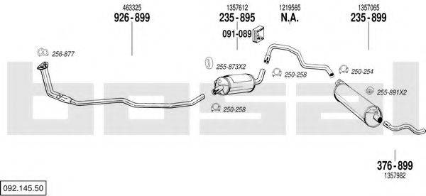 BOSAL 09214550 Система випуску ОГ