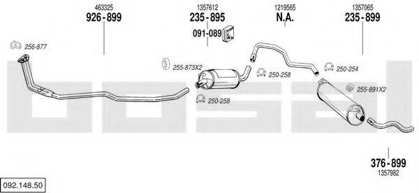 BOSAL 09214850 Система випуску ОГ
