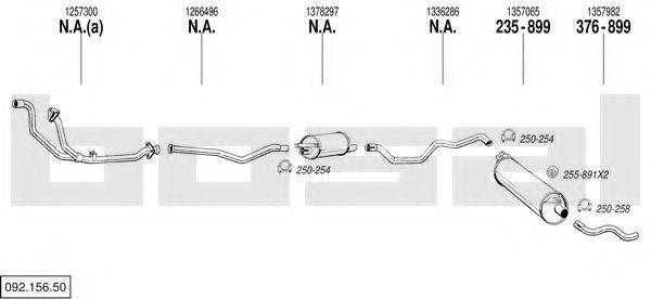 BOSAL 09215650 Система випуску ОГ