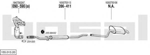 BOSAL 15501320 Система випуску ОГ