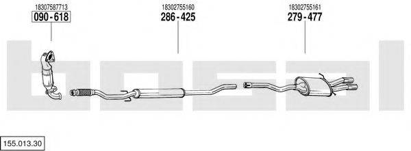 BOSAL 15501330 Система випуску ОГ