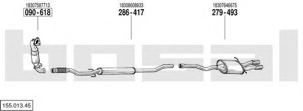 BOSAL 15501345 Система випуску ОГ