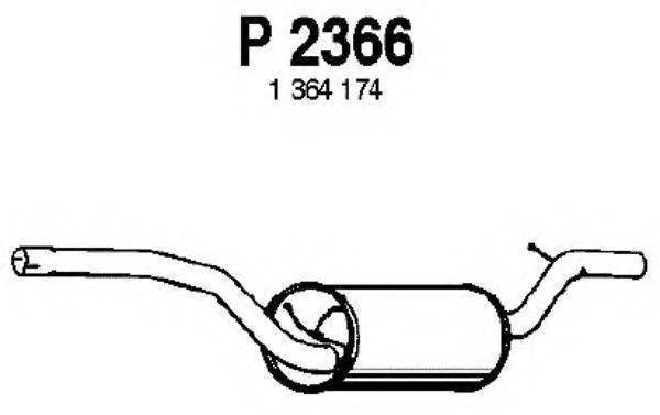 FENNO P2366 Глушник вихлопних газів кінцевий