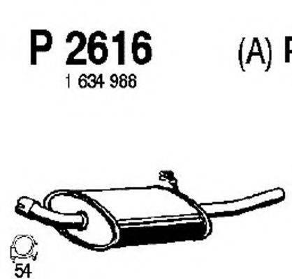 FENNO P2616 Глушник вихлопних газів кінцевий