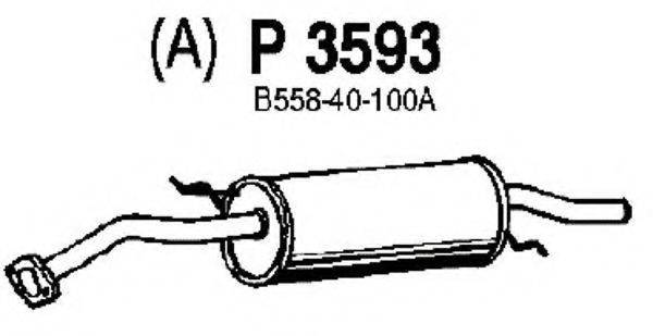 FENNO P3593 Глушник вихлопних газів кінцевий
