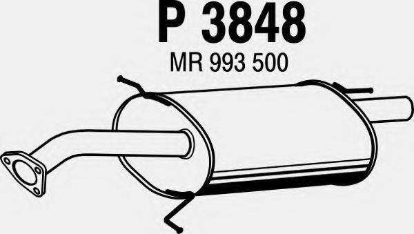 FENNO P3848 Глушник вихлопних газів кінцевий