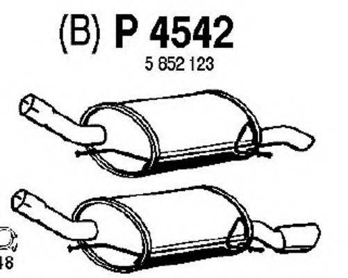 FENNO P4542 Глушник вихлопних газів кінцевий