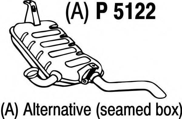 FENNO P5122 Глушник вихлопних газів кінцевий