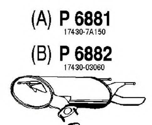 FENNO P6881 Глушник вихлопних газів кінцевий