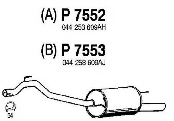 FENNO P7552 Глушник вихлопних газів кінцевий