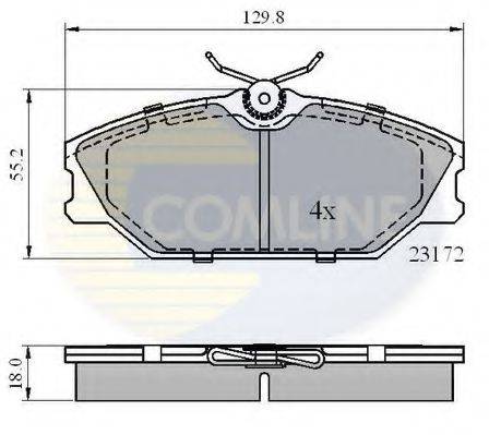 COMLINE CBP0526 Комплект гальмівних колодок, дискове гальмо