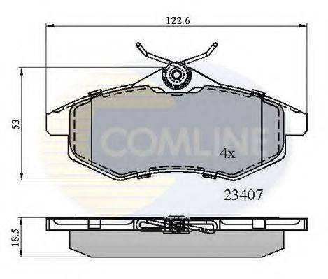 COMLINE CBP01145 Комплект гальмівних колодок, дискове гальмо