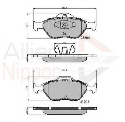 COMLINE ADB0891 Комплект гальмівних колодок, дискове гальмо