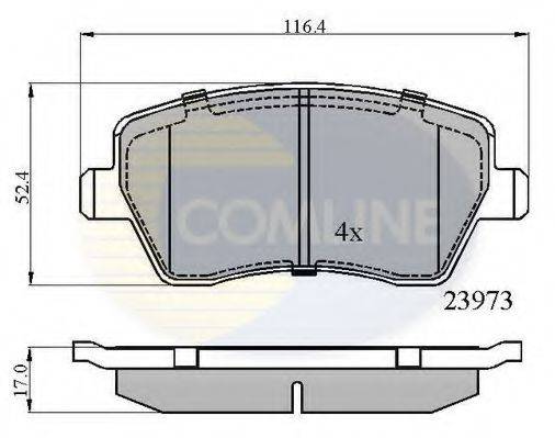 COMLINE CBP0984 Комплект гальмівних колодок, дискове гальмо