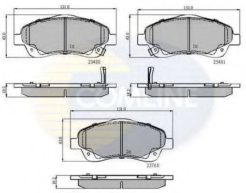 COMLINE CBP31140 Комплект гальмівних колодок, дискове гальмо