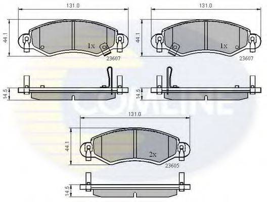 COMLINE CBP3893 Комплект гальмівних колодок, дискове гальмо