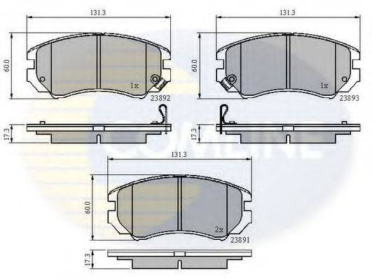 COMLINE CBP31196 Комплект гальмівних колодок, дискове гальмо