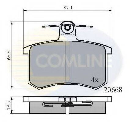 COMLINE CBP0558 Комплект гальмівних колодок, дискове гальмо