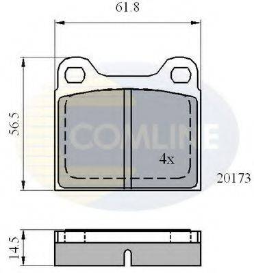 COMLINE CBP0731 Комплект гальмівних колодок, дискове гальмо