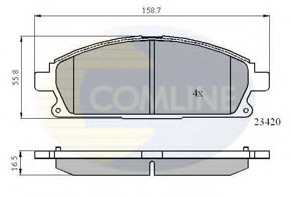 COMLINE CBP0591 Комплект гальмівних колодок, дискове гальмо