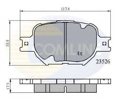 COMLINE CBP0896 Комплект гальмівних колодок, дискове гальмо